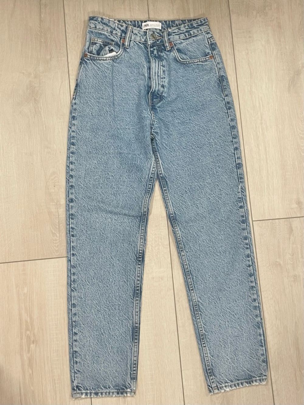 High-Rise Straight Leg, Light Blue Zara Jeans